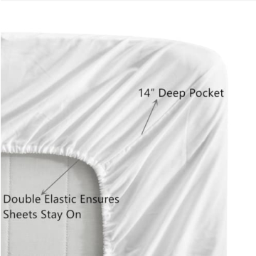 ILAVANDE White Queen Sheets - Soft 1800 Microfiber Set