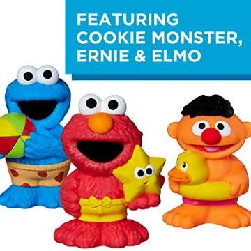 Sesame Street Bath Squirters for Toddlers - Fun Bath Toys