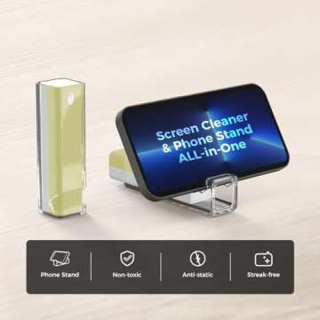 CLICK CLEAN Screen Cleaner, Fingerprint Proof Screen Cleaner Spray, All-in-One Cleaner with Microfib...