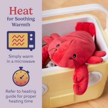 Warmies Lobster Plush - Heatable & Coolable Comfort Toy