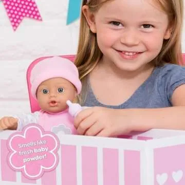 Adora Amazon Exclusive Sweet Babies Collection, 11” Soft and Cuddly Girl Baby Doll | Machine Washable, Birthday Gift For Ages 1+ - Baby Blossom