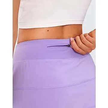 CRZ YOGA Women's High Waisted Tennis Skirts with 3 Pockets