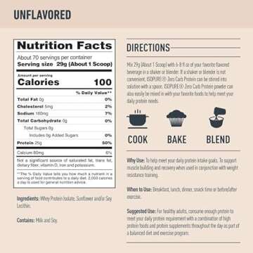 Isopure Zero Carb Whey Isolate Protein Powder - 25g Protein