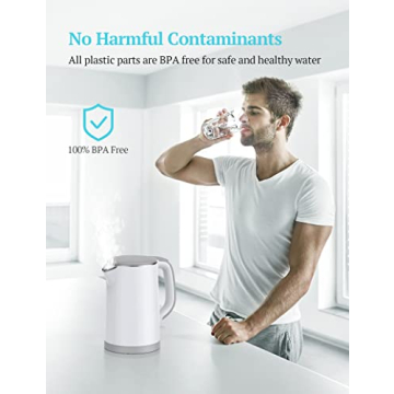 Electric Kettle Fast Boiling Double Wall Stainless Steel