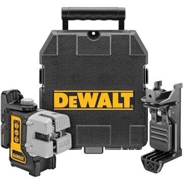 DEWALT Line Laser, Self-Leveling, 3-Beam (DW089K) - Bright and Precise Laser Level