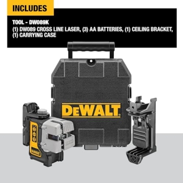 DEWALT Self-Leveling Line Laser, 3-Beam Accuracy