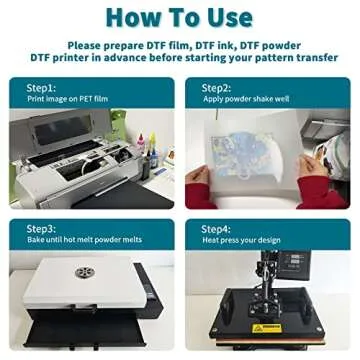 Jecqbor DTF Transfer Film Paper 100 Sheets 13x19 Inch, A3 Plus + Double Sided Heat Transfer Paper, Thick Clear Pretreat PET Sheets for Epson DTF Printer Direct Print On T-Shirts Textile