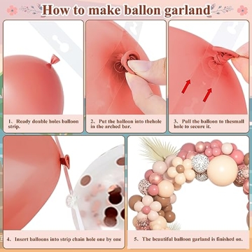 Amandir Boho Balloon Garland Kit for Baby Showers and Parties