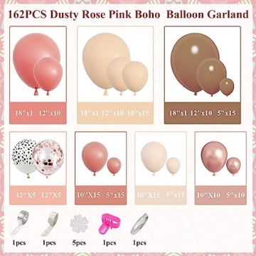 Amandir Boho Balloon Garland Kit for Baby Showers and Parties