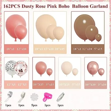 Amandir Boho Balloon Garland Kit for Baby Showers and Parties