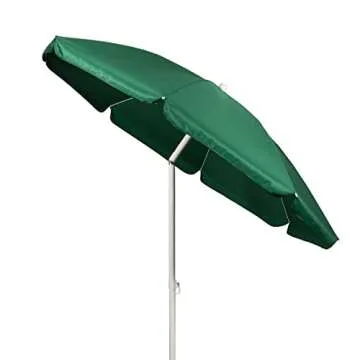 ONIVA - a Picnic Time Brand Outdoor Canopy Sunshade Beach Umbrella 5.5' - Small Patio Umbrella - Beach Chair Umbrella, (Hunter Green)