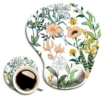 Ergonomic Mouse Pad with Wrist Support - Cute, Non-Slip PU Base for Comfort