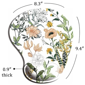 Ergonomic Mouse Pad with Wrist Support Non-Slip PU Base