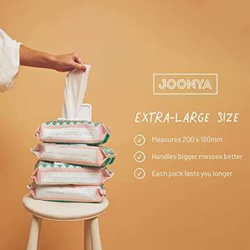 Joonya Baby Wipes - Non-Toxic Fragrance Free Bulk Pack