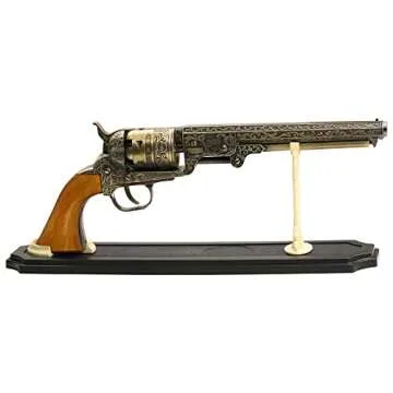 Decorative Western Revolver with Display Stand 13-inches