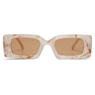 Allarallvr Y2K Rectangle Sunglasses for Women Vintage Trendy 90S Gafas De Sol Para Mujer Sun Glasses AR82074