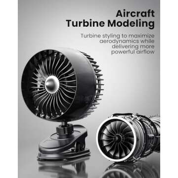 Koonie USB Clip on Fan - Strong Wind & Quiet Design