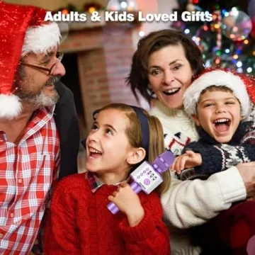 BONAOK Wireless Bluetooth Karaoke Microphone 3-in-1 Portable Speaker