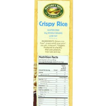 Organic Gluten-Free Natures Path Rice Crispy Cereal 10 OZ