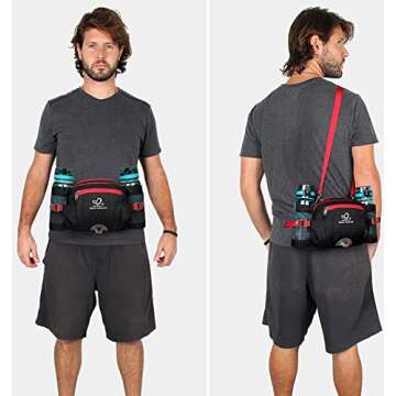 Durable WATERFLY Fanny Pack with Water Bottle Holders