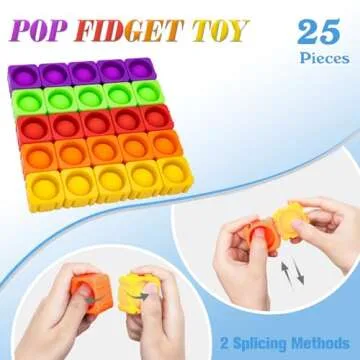 25Pcs Rainbow CVC Learning Pop Bubble Fidget Toy