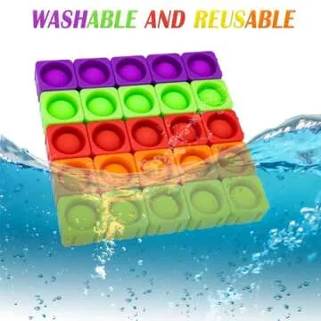 25Pcs Rainbow CVC Learning Pop Bubble Fidget Toy