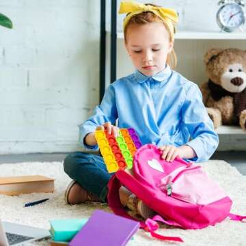 25Pcs Rainbow CVC Learning Pop Bubble Fidget Toy