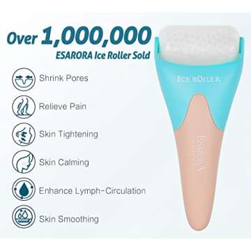 ESARORA Ice Roller for Face & Eye, Puffiness, Migraine, Pain Relief and Minor Injury, Skin Care Prod...