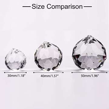 MerryNine 6 Pcs Clear Crystal Ball Prism Sun Shine Catcher Rainbow Pendants Maker, Hanging Crystals ...
