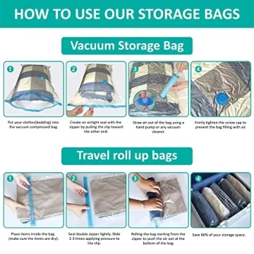 16 Pack Vacuum Storage Bags for Efficient Packing Solutions