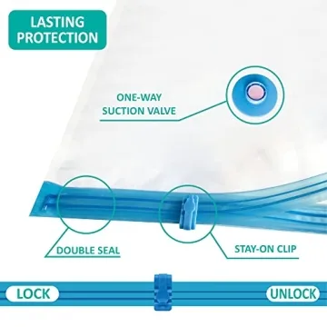 16 Pack Vacuum Storage Bags for Efficient Packing Solutions