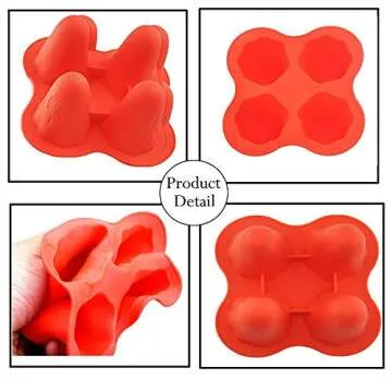 Silicone Ice Cube Molds,Halloween Ghost Ice Cube Maker Tray for Whiskey, Spirits, Liquor, Cocktails,Candy, Cake, Soap,Set of 4