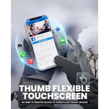 OutdoorMaster Ski Mittens for Women & Men, Waterproof & Windproof Ski Gloves, Winter Warm Snowboarding Gloves