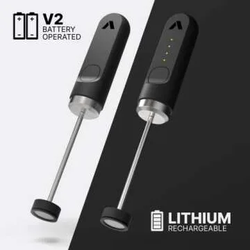 Subminimal NanoFoamer V2 Performance Milk Foamer | NEW Model Edition | Waterproof, Dual-Speed, Stainless Steel | Microfoamed Milk in 30 Seconds, Barista-Style Coffee Drinks Home