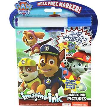 6-Pack Imagine Ink Magic Pictures Coloring Activity Books Set with Mess Free Marker | Mickey Mouse, Spiderman, LOL, Paw Patrol, Fancy Nancy, Captain Marvel, Wonder Park (Variety)