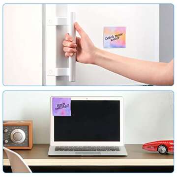 Vibrant 12 Pads Watercolor Sticky Notes for Every Occasion