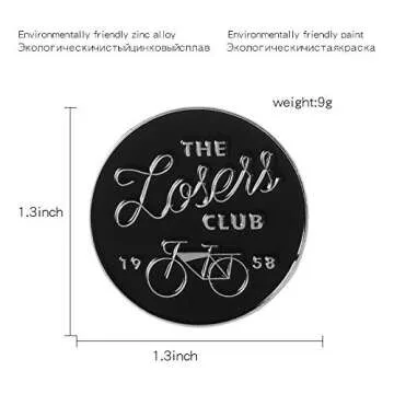 K-Musculo Magi Gift The Loser Club Lapel Pins Stephen King Brooch Pennywise Badge Jewelry with Bike
