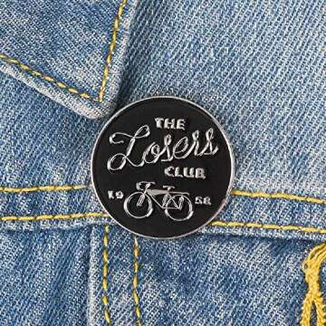 K-Musculo Magi Gift The Loser Club Lapel Pins Stephen King Brooch Pennywise Badge Jewelry with Bike