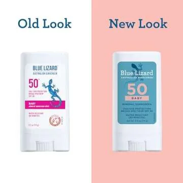 Blue Lizard BABY Mineral Sunscreen Stick with Zinc Oxide, SPF 50+, Water Resistant, UVA/UVB Protection - Easy to apply, Fragrance Free, .5 oz