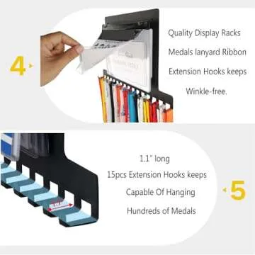 Race Medal Holder Wall Hanger,Marathon Medal Display and Runner Medal Hanger Display,Bib Running Medal Display, Running Medal Hanger Display,Medal Holder for Wall,Gifts For Runners Athlete Luxurious