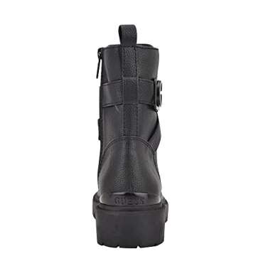 GUESS Women's ORANA Combat Boot, Black, 6.5