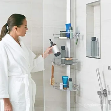 SimpleHuman Shower Caddy - Rust Proof Pole Storage Solution