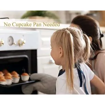 White Cupcake Liners, 100 Heavy Duty Baking Cups