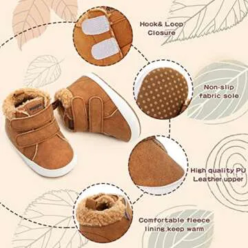 Warm & Stylish HsdsBebe Baby Ankle Boots for Infants