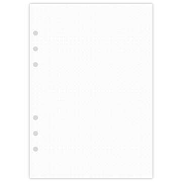 A5 Dotted Paper, Refills for Filofax Planner, Organizer, Binders, 6 Hole Punched, 100 Sheets/200 Pages, 100gsm, White, 5.8 x 8.2 Inch