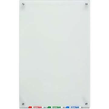 Audio-Visual Direct Frosted Glass Dry-Erase Board Set - 3' x 2' - Includes Hardware & Marker Tray (N...