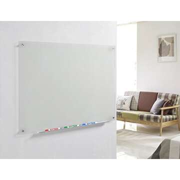 Frosted Glass Dry-Erase Board Set - 3' x 2' - Stylish & Functional