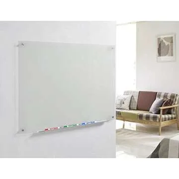 Frosted Glass Dry-Erase Board Set - 3' x 2' - Stylish & Functional