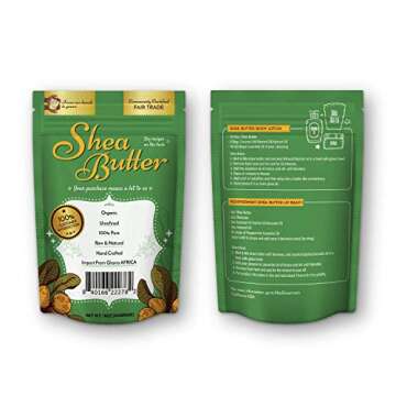 Miibox 100% Raw Unrefined Organic Shea Butter-African Grade A Ivory 1 Pound (16oz)