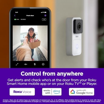 Roku Wired Video Doorbell & Chime - 1080p HD